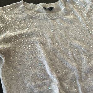 Rhinestone embellished sweater